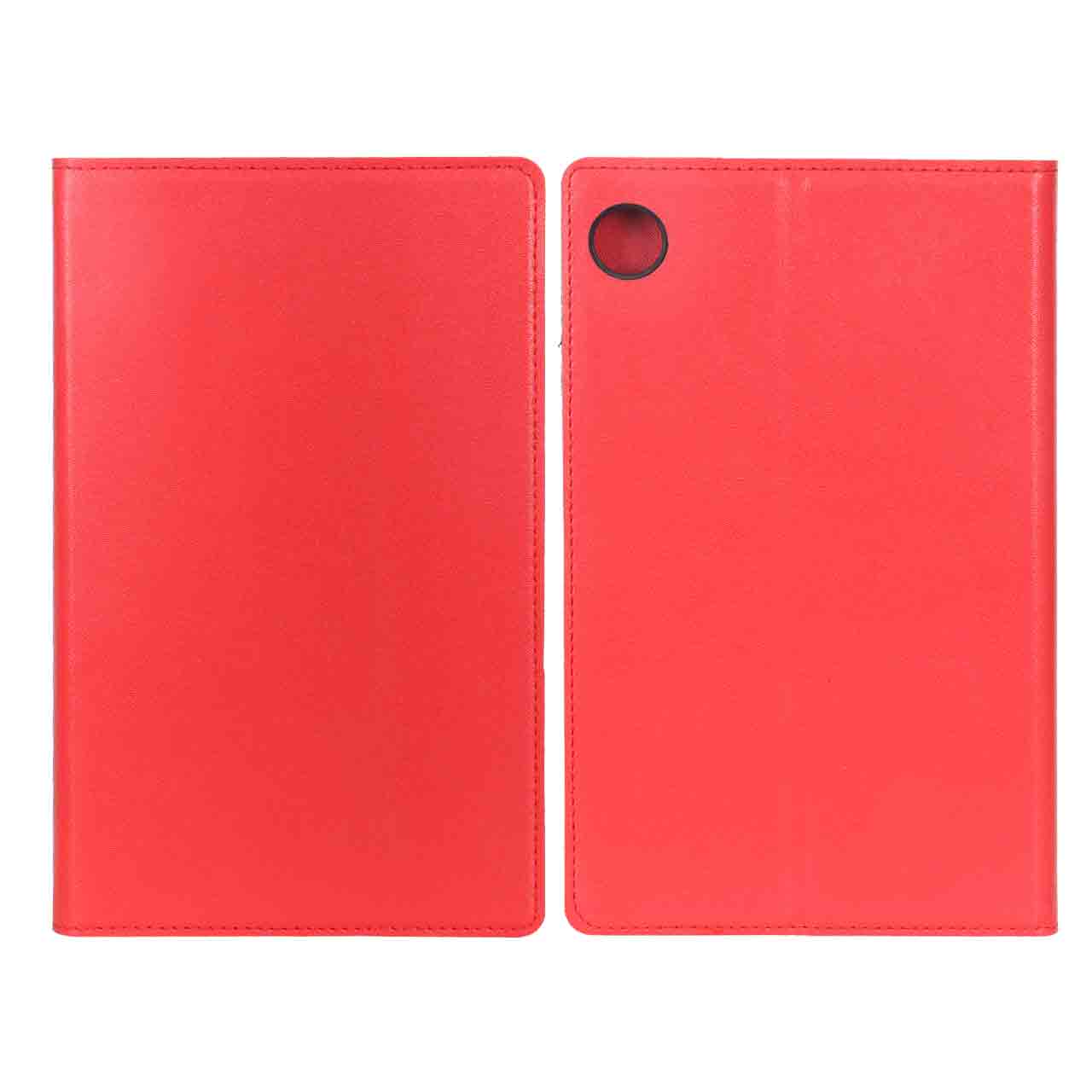 کیف تبلت چرمی ساده مناسب برای Samsung Galaxy Tab A9 8.7 / X110 / X115 - قرمز
