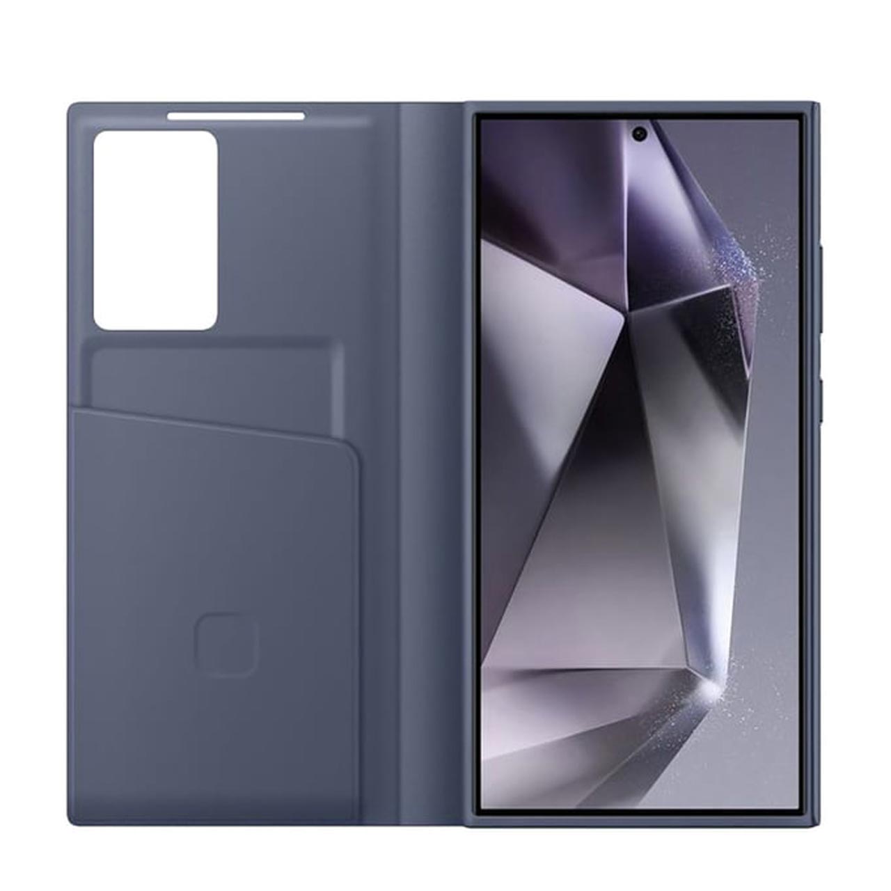 کیف هوشمند اورجینال سامسونگ Smart View Wallet Case طوسی مناسب برای گلکسی S24 اولترا