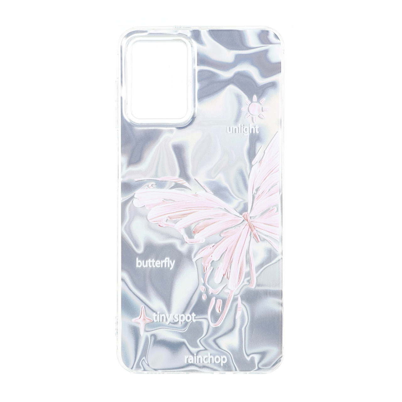 قاب طرح پروانه Silver Cloud دور ژله ای مناسب برای سامسونگ گلکسی A12 / M12 / F12