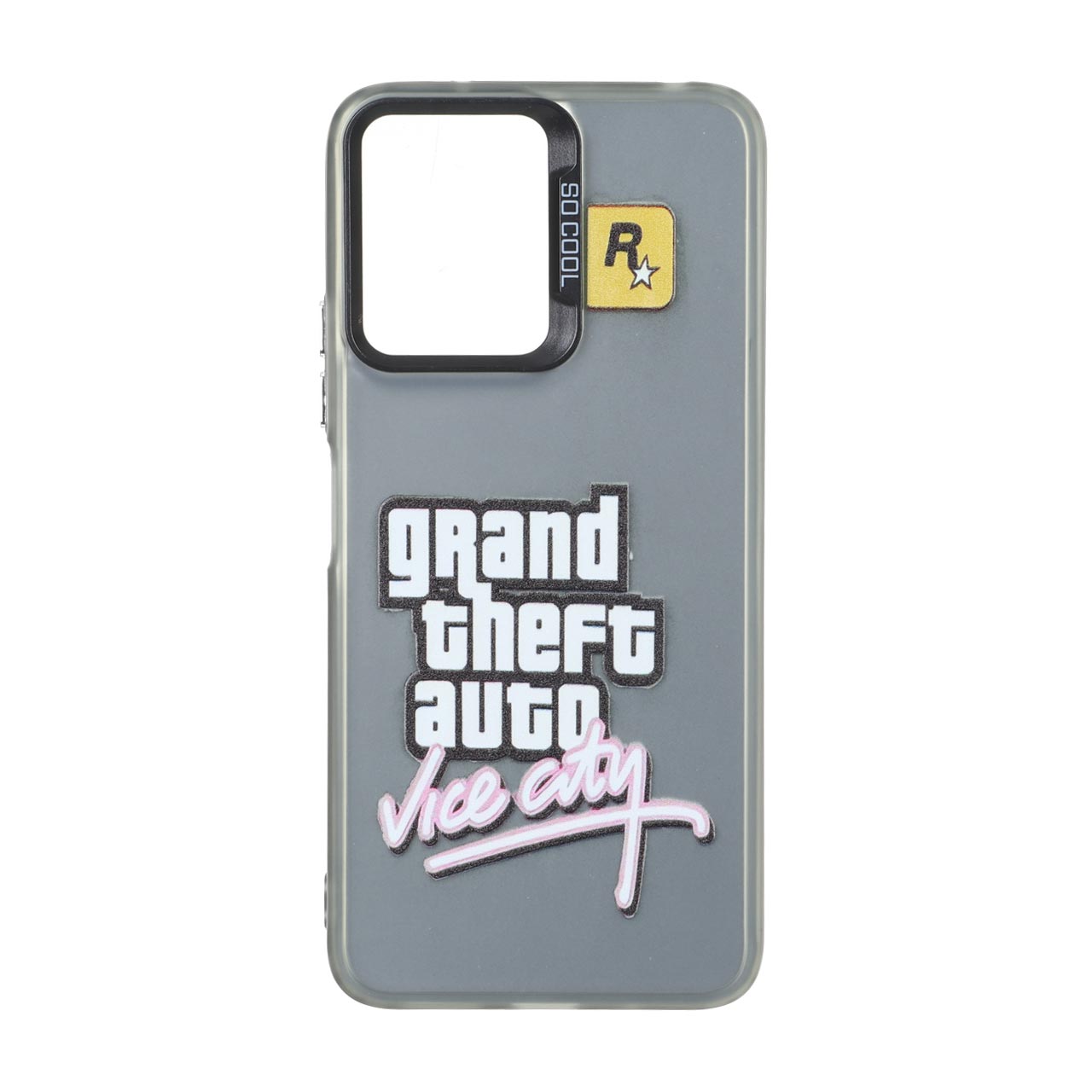 قاب SO COOL بلک لنز دکمه کروم طرح GTA Vice City مناسب برای شیائومی ردمی ۱۲ و پوکو ام ۶ پرو ۵ جی