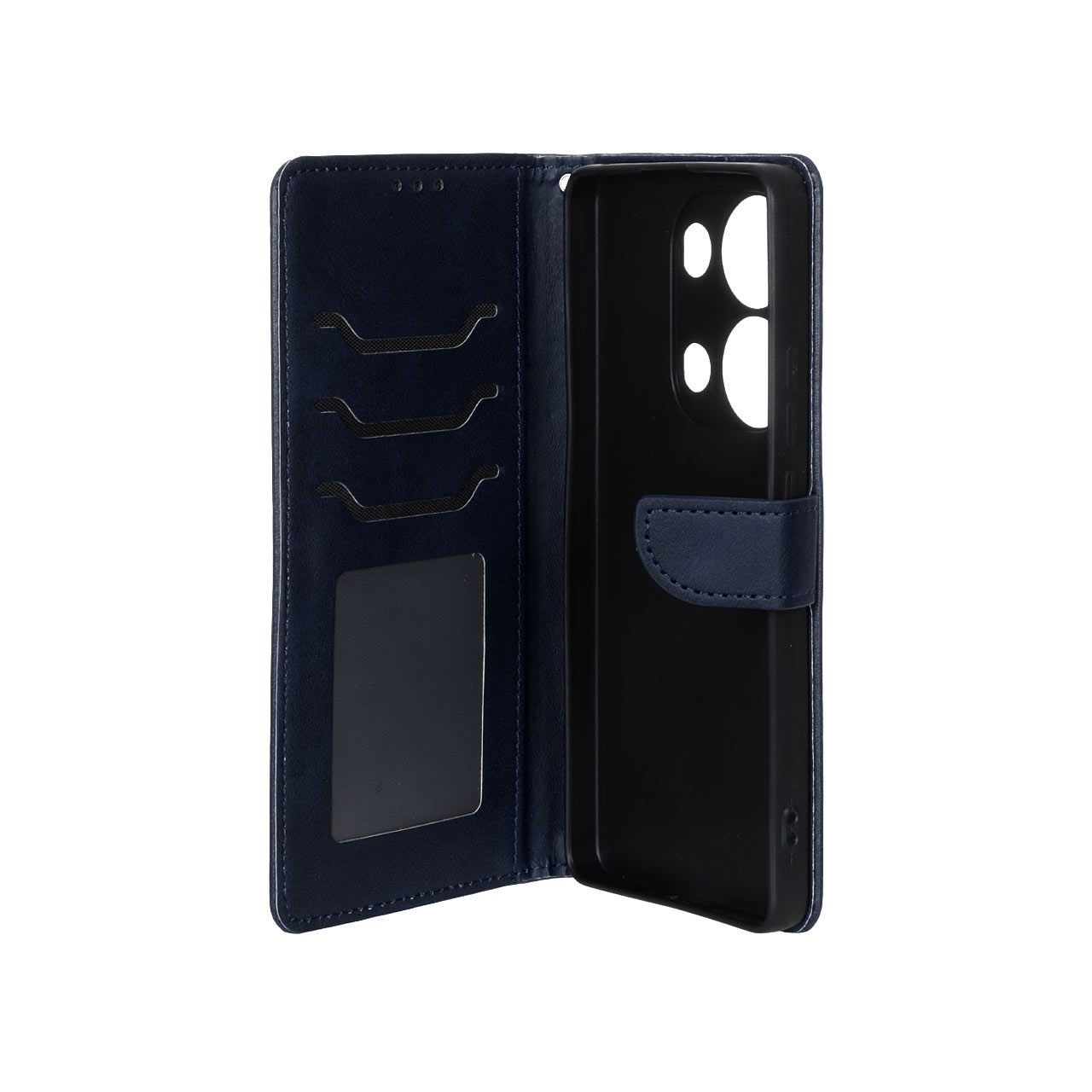کیف چرمی مگنتی محافظ لنزدار مناسب برای شیائومی ردمی نوت 14 اس، نوت 13 پرو 4G و پوکو ام 6 پرو 4G - سرمه‌ای