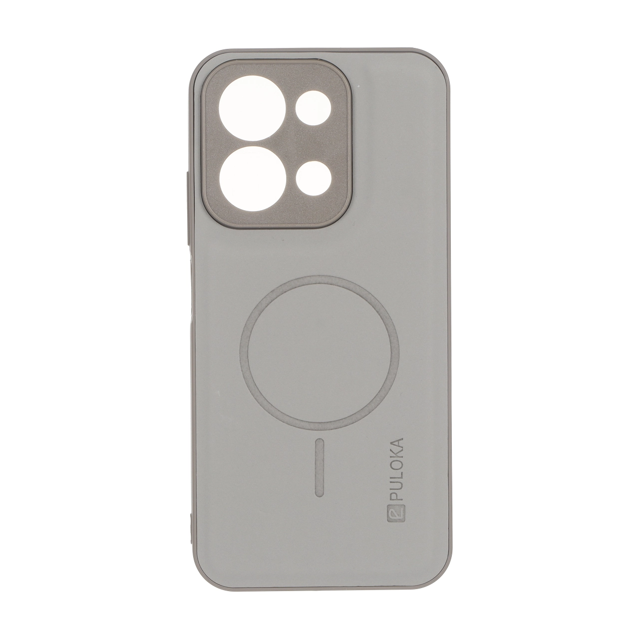 قاب Puloka جیر طرح مگ سیف Slim محافظ لنزدار مناسب برای Xiaomi Redmi 15C / Poco C85 - طوسی