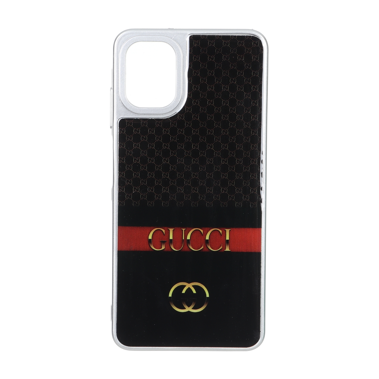 قاب طرح لوگو Gucci رزینی سیلور مناسب برای سامسونگ گلکسی A06