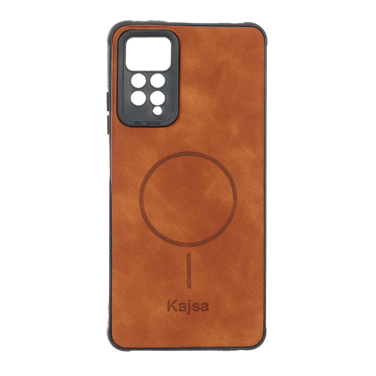 قاب طرح جیر Kajsa مگ سیف قهوه‌ای روشن مناسب برای شیائومی ردمی نوت ۱۲ پرو 4G و ردمی نوت ۱۱ پرو
