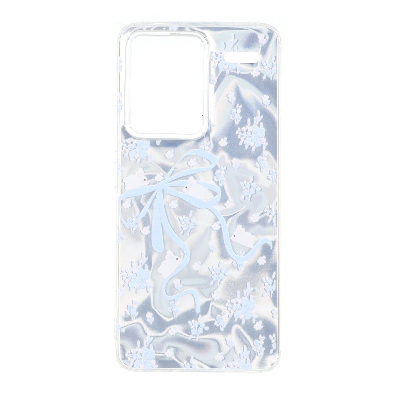 قاب طرح خرگوش و پاپیون Silver Cloud دور ژله ای مناسب برای شیائومی ردمی نوت 13 پرو پلاس 5G