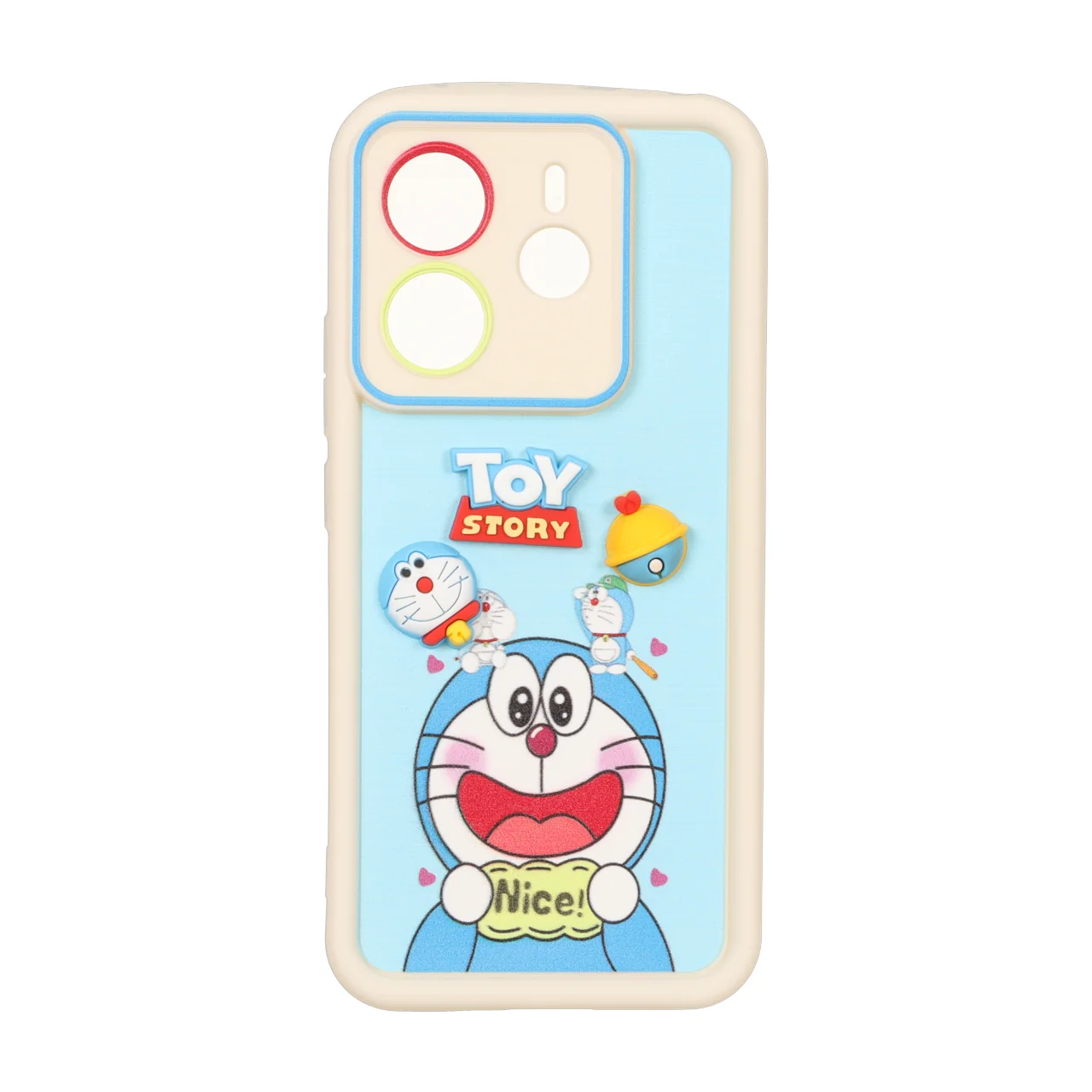 قاب طرح عروسک برجسته Doraemon (دورامون) با محافظ لنز مناسب برای شیائومی ردمی نوت 14 4G