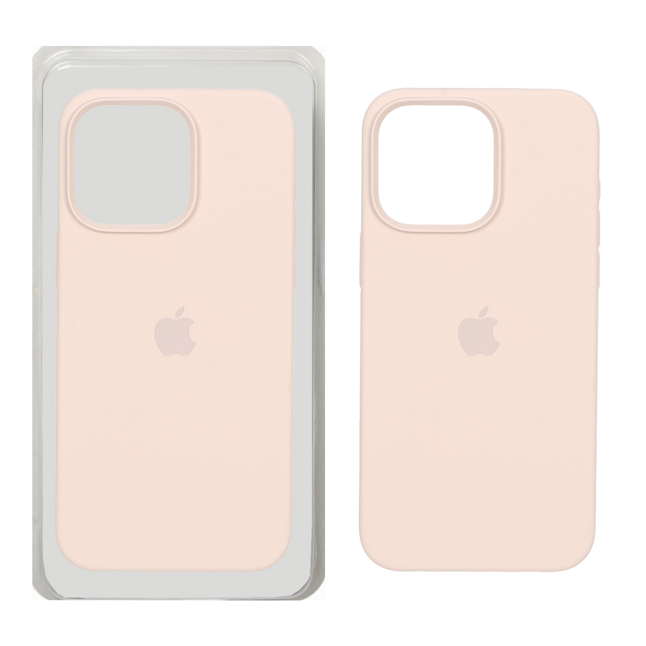 قاب طرح سیلیکونی پاک کنی اورجینال Apple کرم نارنجی مناسب برای آیفون ۱۵ پرو مکس