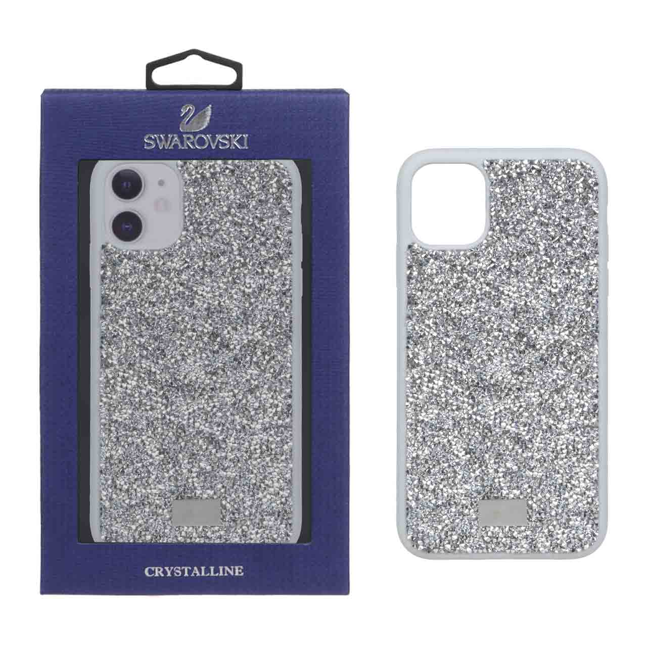 قاب Swarovski Crystalline طرح نقره‌ای مناسب برای آیفون 11
