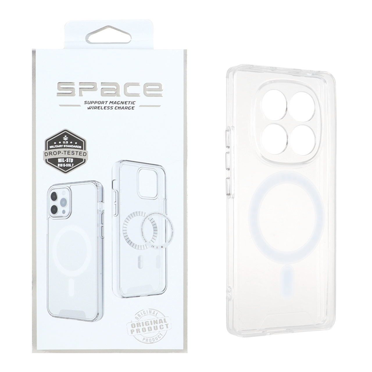 قاب اورجینال Space شفاف مگ سیف مناسب برای شیائومی ردمی نوت 14 پرو 4G