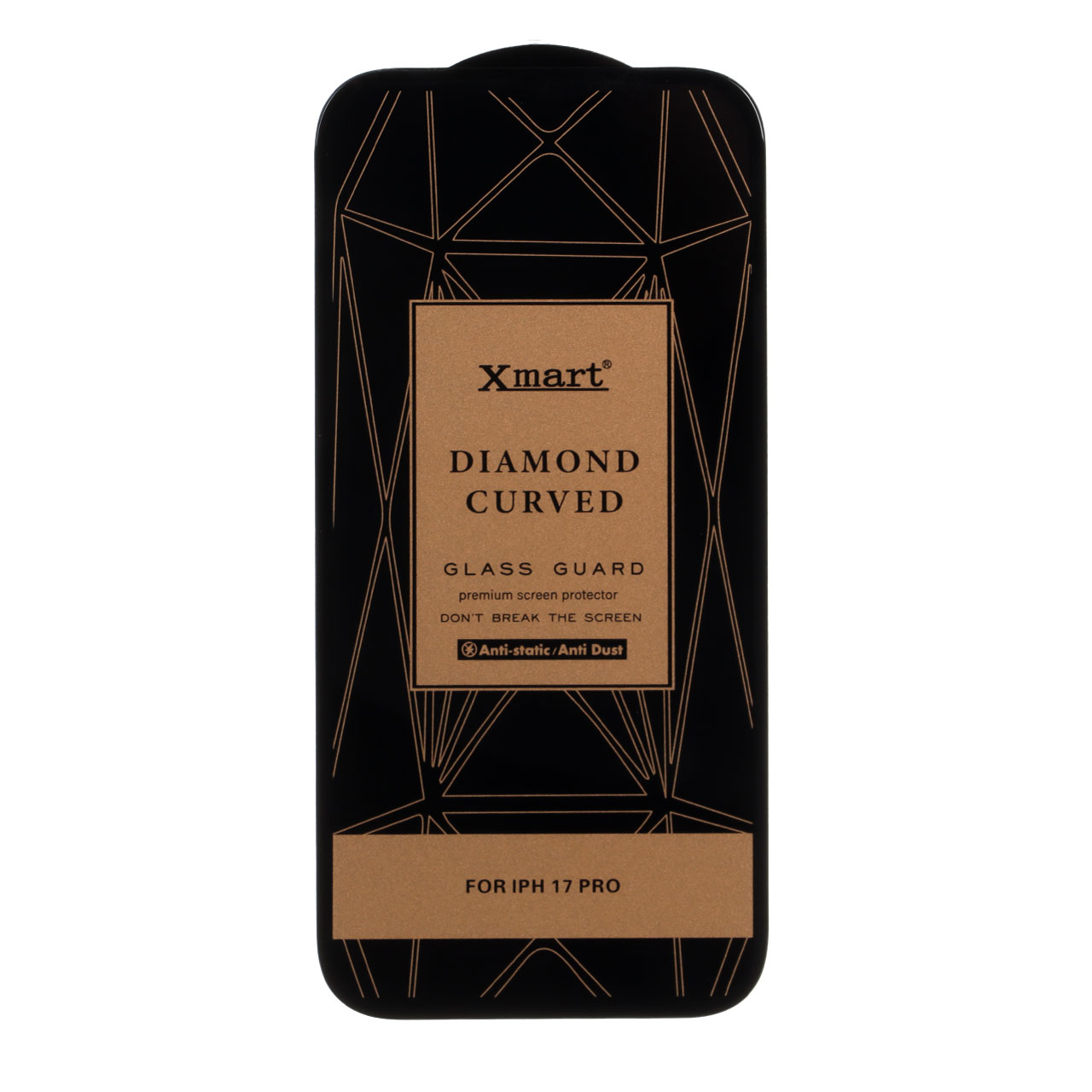 محافظ صفحه نمایش شیشه ای XMART Diamond Curved مناسب برای آیفون 17 پرو