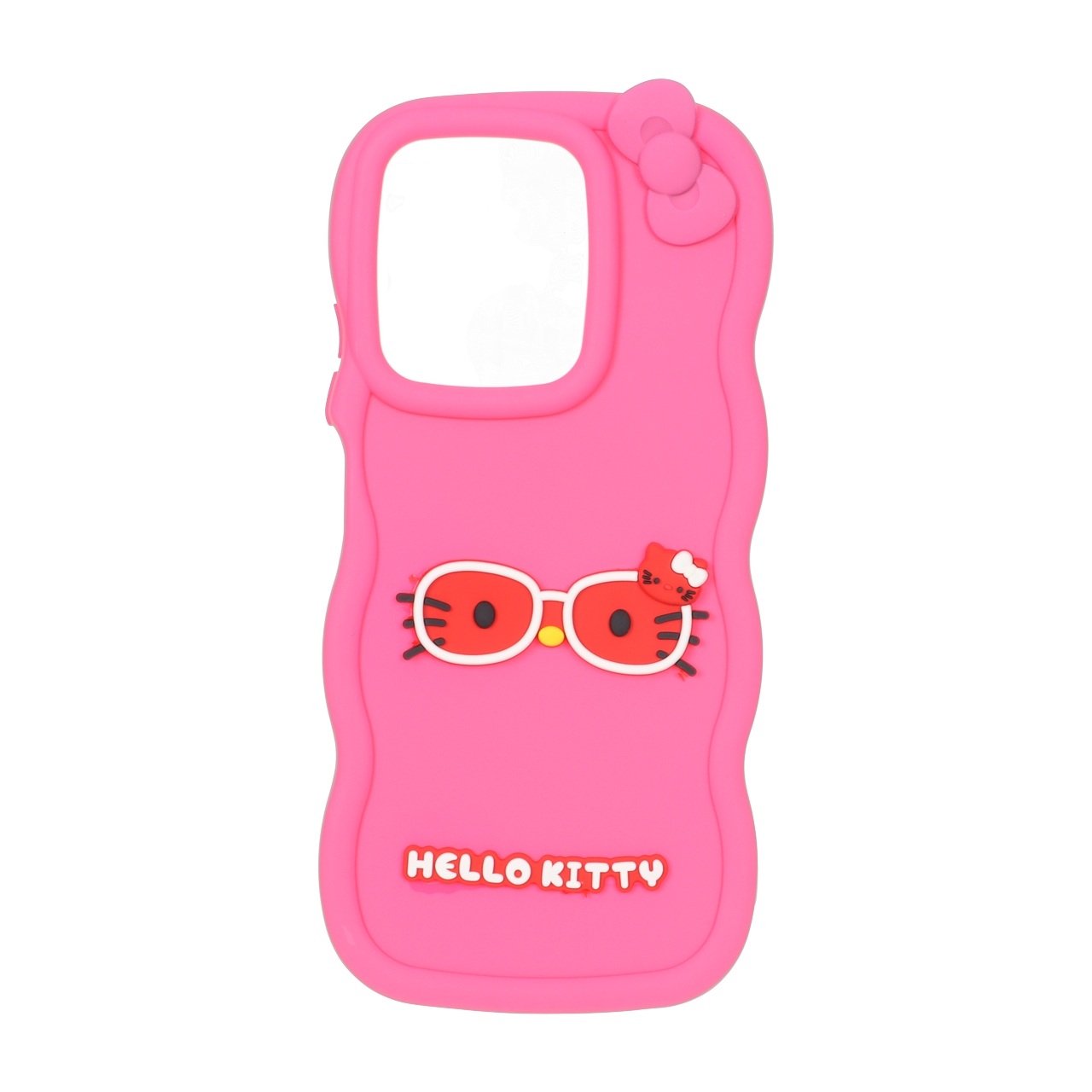 قاب سیلیکونی طرح Hello Kitty عینکی کنگره‌ای فانتزی مناسب برای شیائومی ردمی 15C / پوکو C85