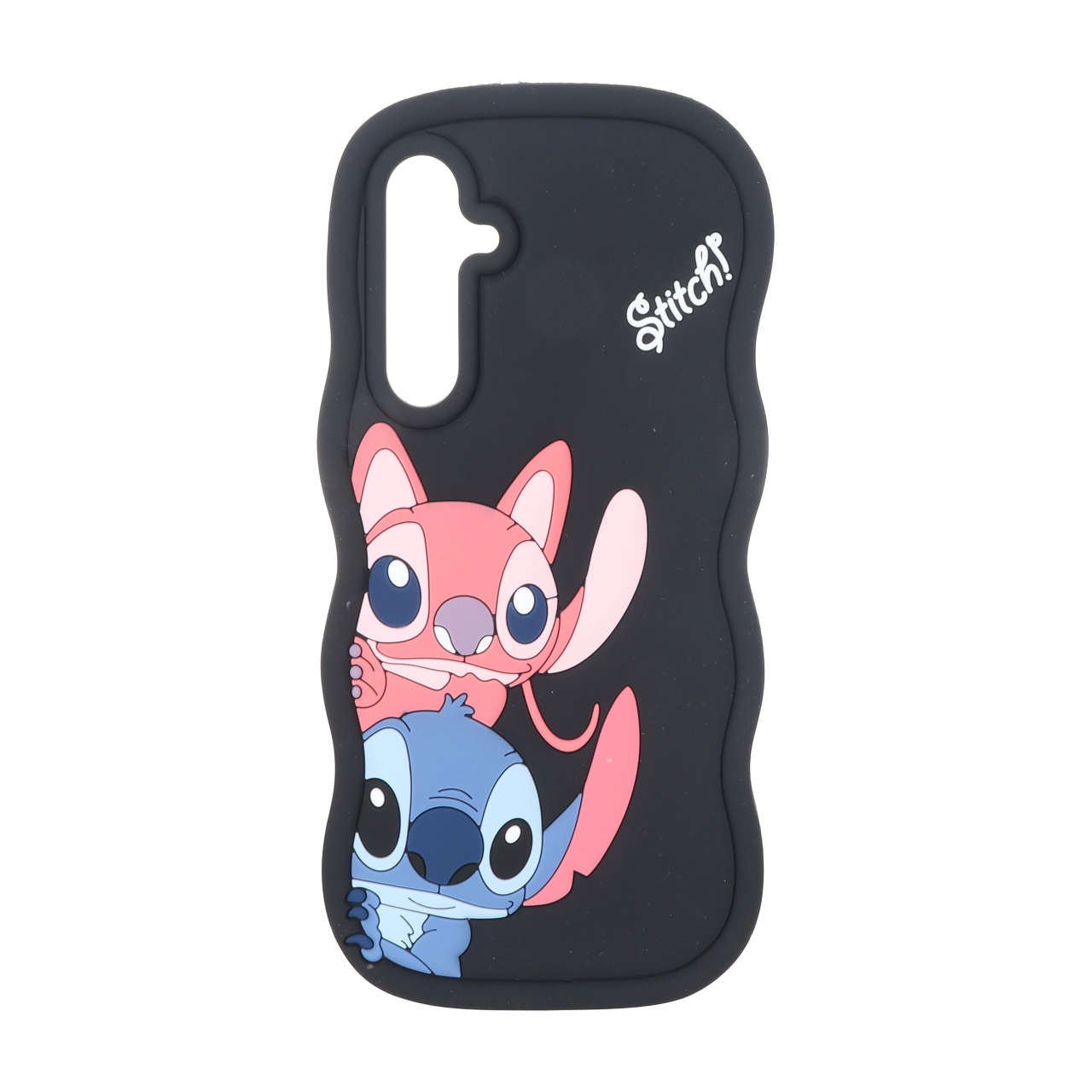 قاب سیلیکونی کنگره ای Stitch برجسته فانتزی Samsung Galaxy A16 - مشکی