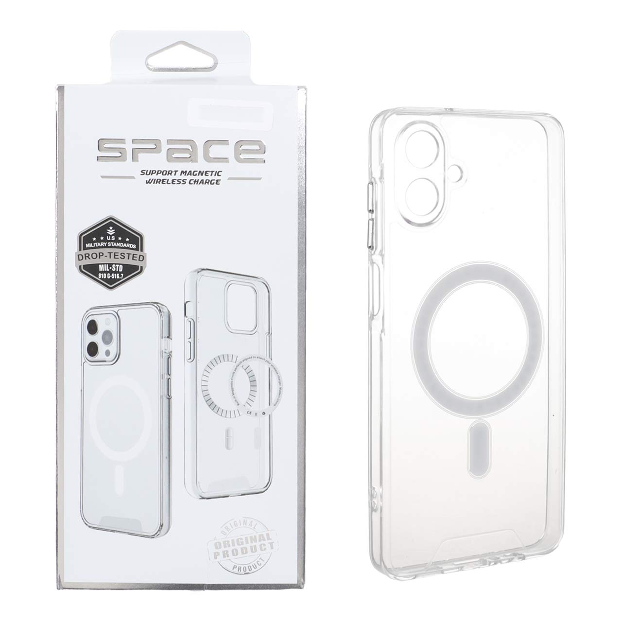 قاب مگ سیف شفاف اورجینال Space مناسب برای سامسونگ گلکسی A07