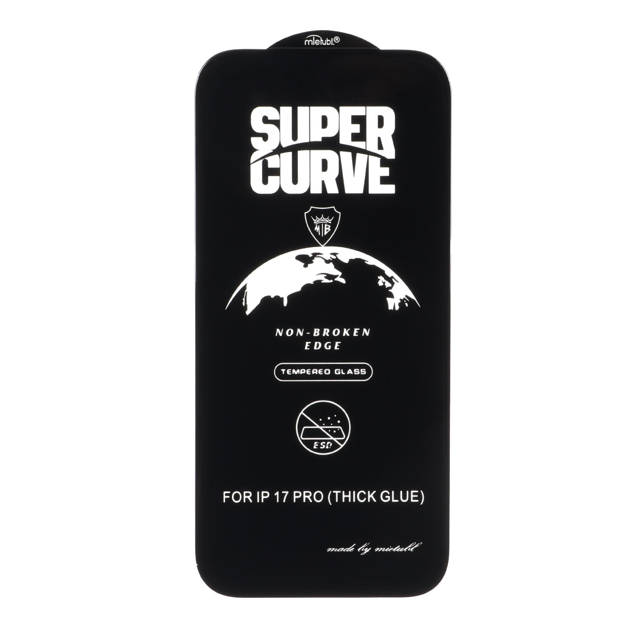محافظ صفحه نمایش شیشه ای فول کاور SUPER CURVE Mietubl مدل NTC مناسب برای آیفون 17 پرو