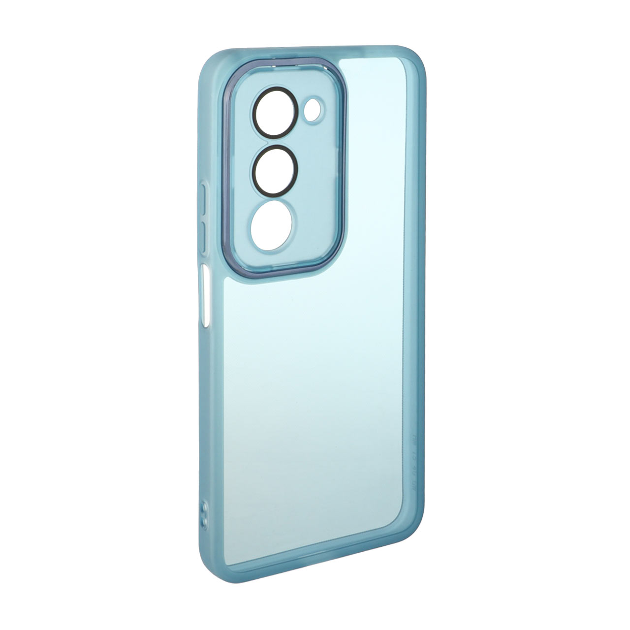 قاب شفاف محافظ لنز گلس دار متال آبی مناسب برای شیائومی ردمی 15 4G