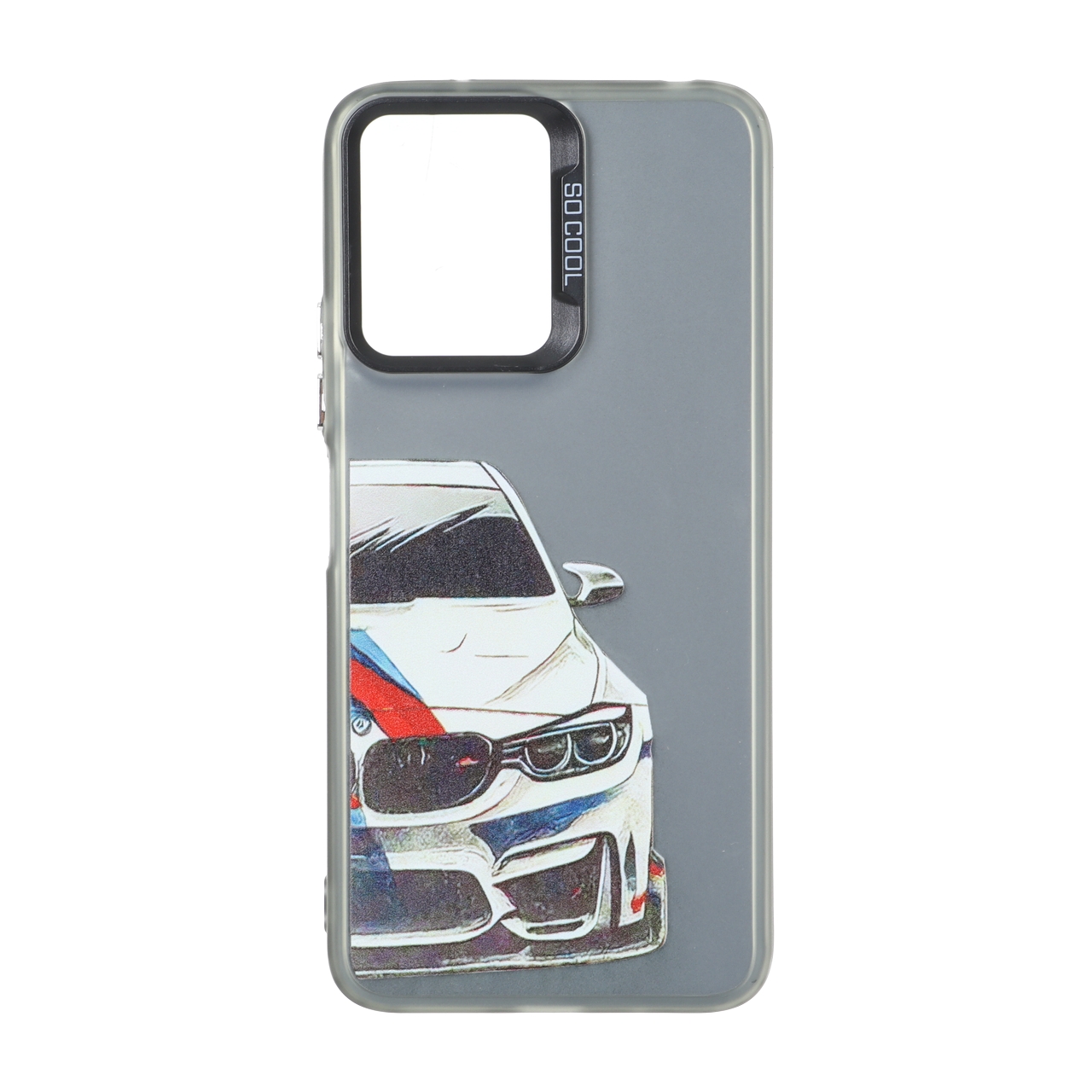 قاب طرح ماشین BMW M SO COOL بلک لنز دکمه کروم مناسب برای شیائومی ردمی 12 و پوکو ام 6 پرو 5G