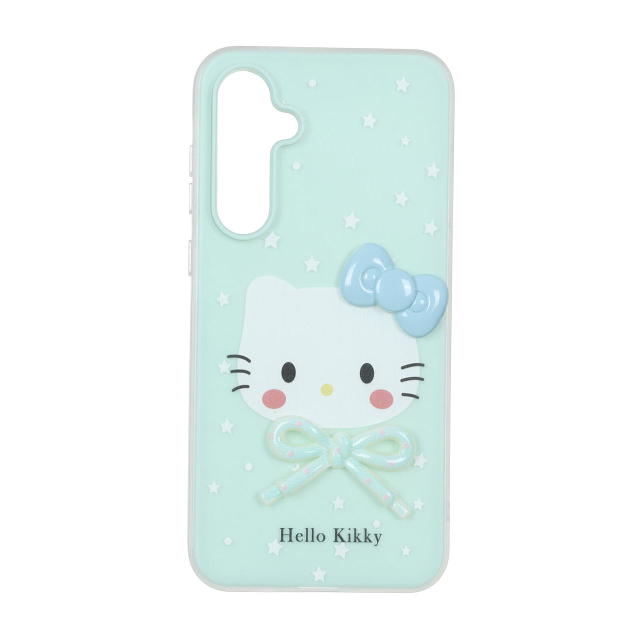 قاب دو لایه مات طرح Kitty پاپیون برجسته سبز مناسب برای سامسونگ گلکسی A35 و A55