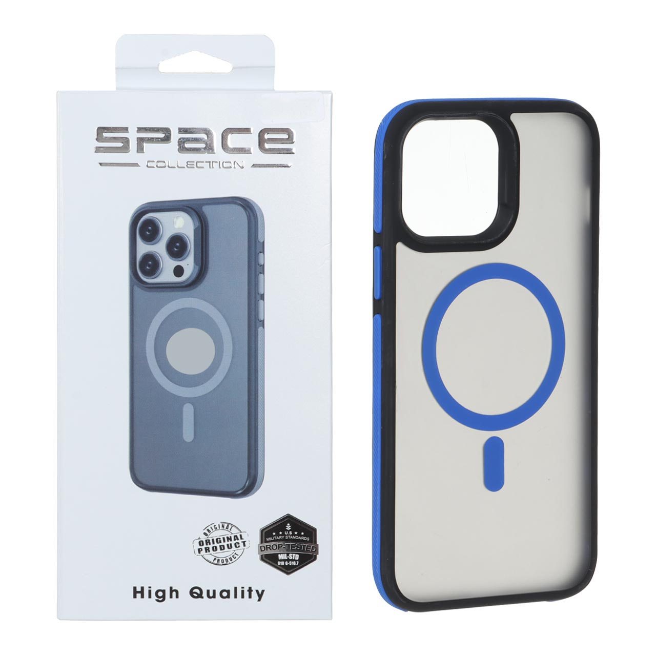 قاب مگ سیف Space مات دور هاشور مناسب برای آیفون ۱۳ پرو مکس