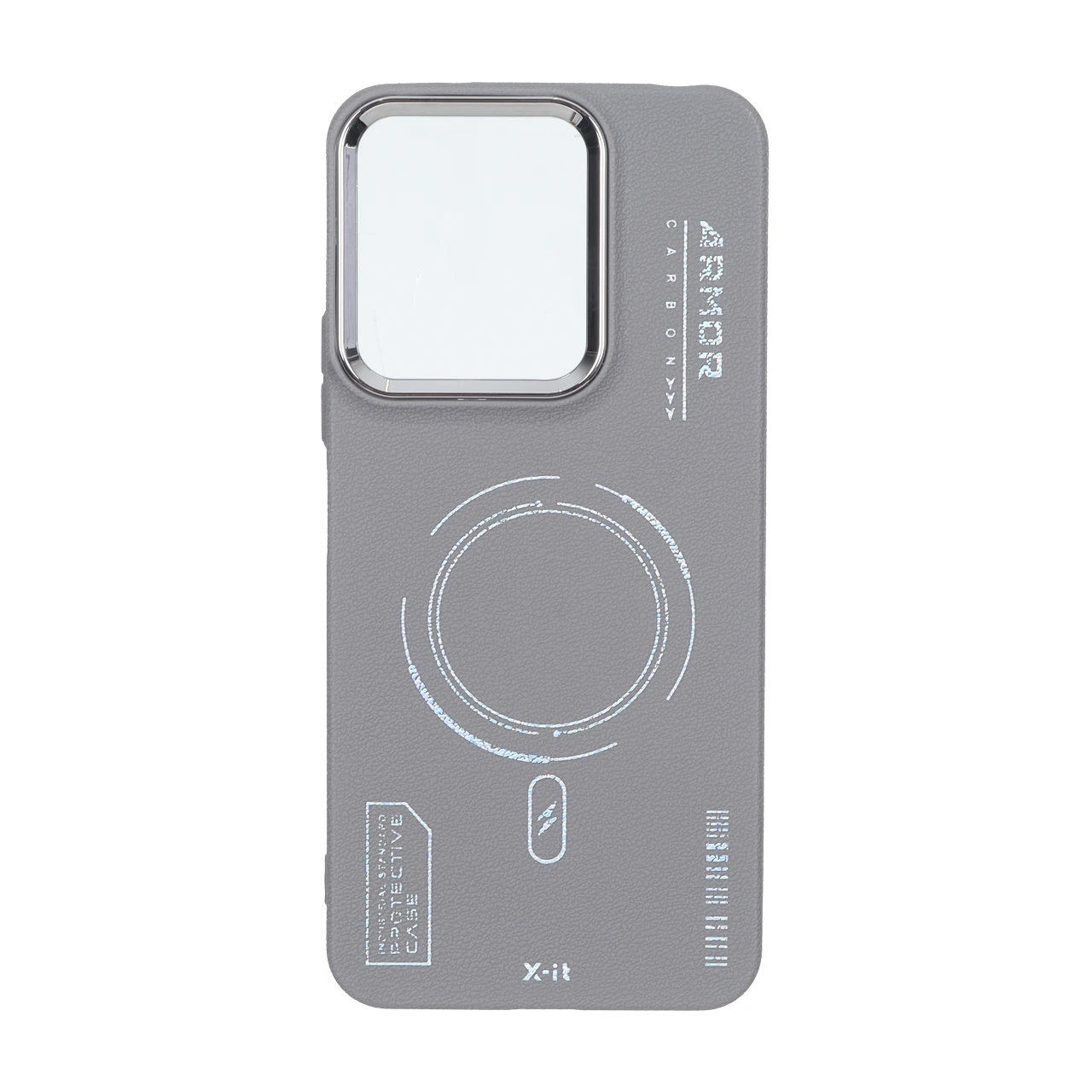 قاب Armor لنز متال Texture طرح مگ سیف مناسب برای شیائومی Redmi 13X / Redmi 13 4G / Poco M6 4G