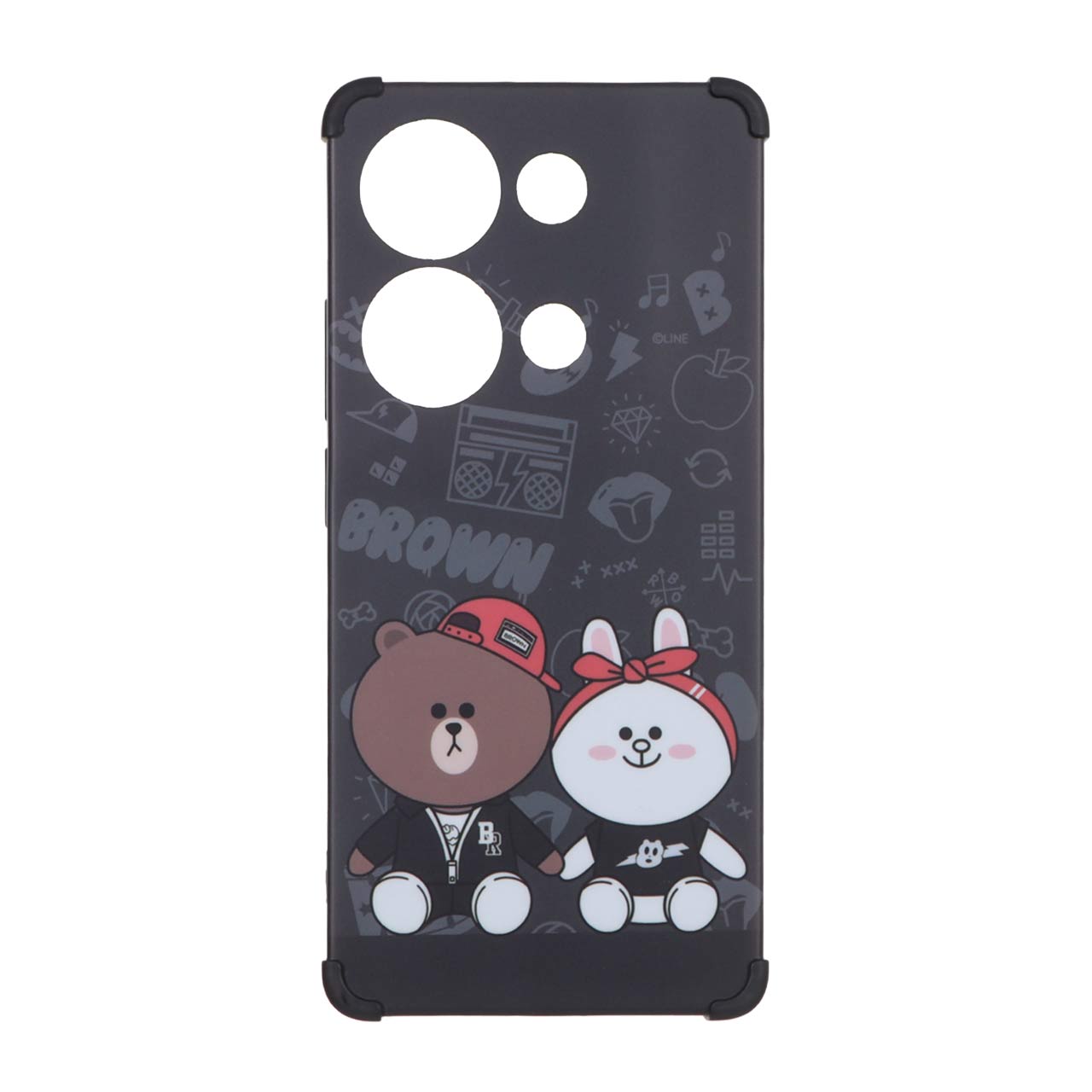 قاب طرح لاین فرندز (Line Friends) بامپردار مناسب برای شیائومی ردمی نوت 14 اس / نوت 13 پرو 4 جی / ام 6 پرو 4 جی