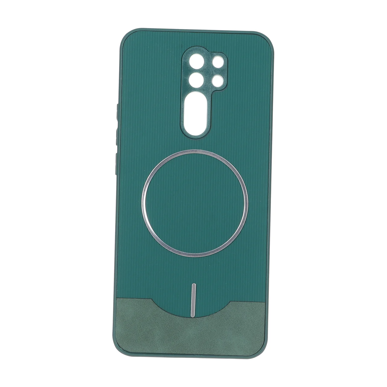 قاب طرح Line Case جیر MagSafe فلزی محافظ لنزدار سبز مناسب برای شیائومی ردمی 9، ردمی 9 پرایم و پوکو M2