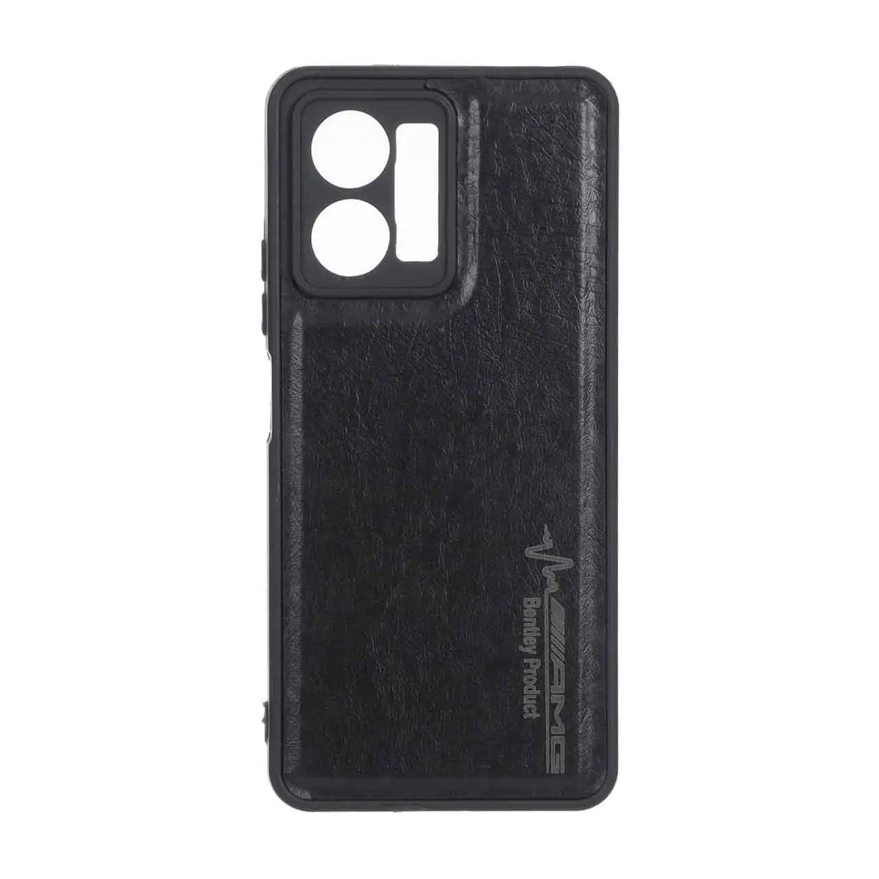 قاب طرح چرم AMG محافظ لنزدار Xiaomi Redmi Note 12 5G / Poco X5 5G - مشکی