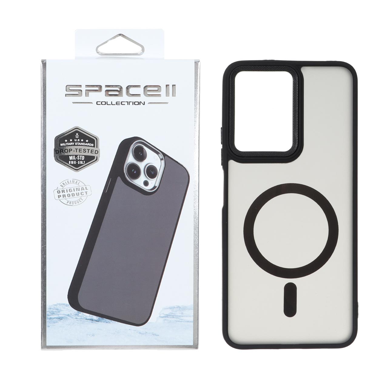 قاب Space مات لنز کربن طرح مگ سیف مناسب برای شیائومی ردمی نوت 12 فورجی (4G)