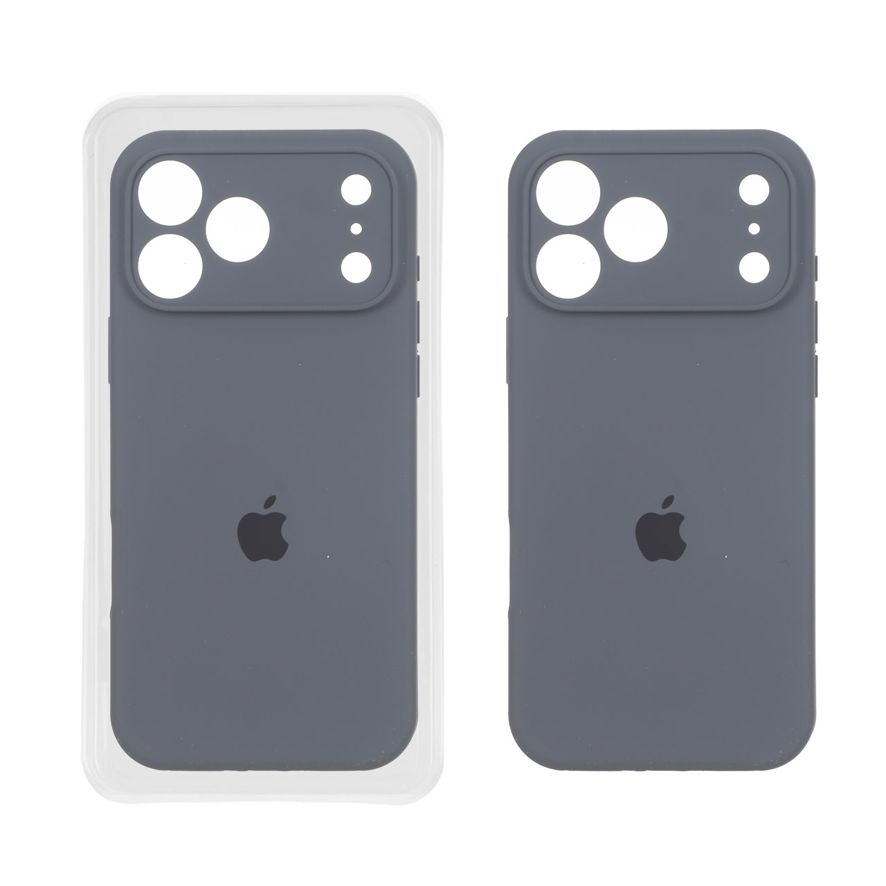 قاب سیلیکونی پاک کنی اورجینال ++A مدل Apple iPhone 17 Pro Max - خاکستری (پک دار)