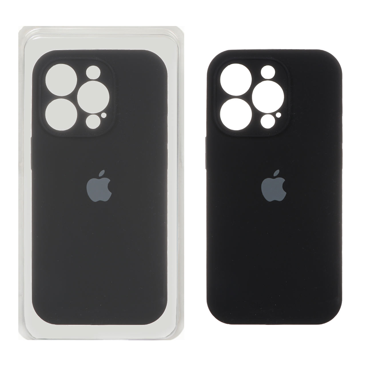 قاب سیلیکونی پاک کنی محافظ لنزدار اورجینال Apple iPhone 14 Pro - مشکی (پک اصلی)