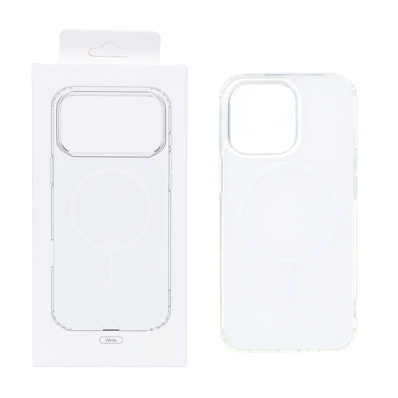 قاب پشت رنگی دور ژله ای با قابلیت شارژ MagSafe مدل Apple iPhone 15 Pro - سفید (پک دار)
