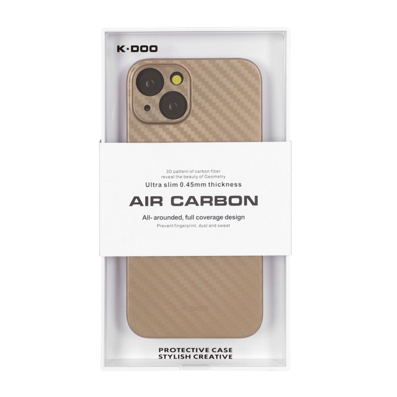 قاب محافظ لنزدار Apple iPhone 13 / iPhone 14 Original KZDoo Air Carbon - طلایی