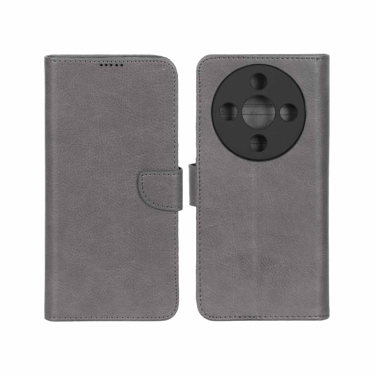 کیف چرمی مگنتی محافظ لنزدار KRF مناسب برای Honor X9d طوسی