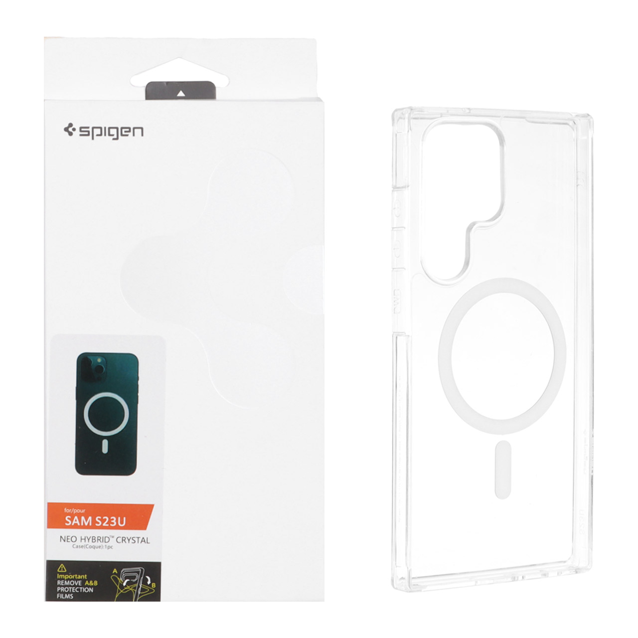 قاب Spigen اورجینال شفاف NEO HYBRID Magsafe مدل Samsung Galaxy S23 Ultra (پک دار)