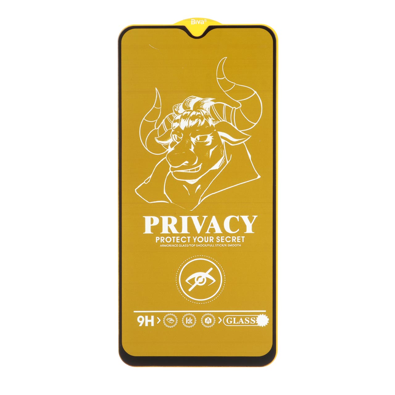 محافظ صفحه نمایش شیشه ای Full Cover Privacy Biva مناسب برای شیائومی ردمی نوت 8 پرو، پوکو M3، ردمی 9T و نوت 9