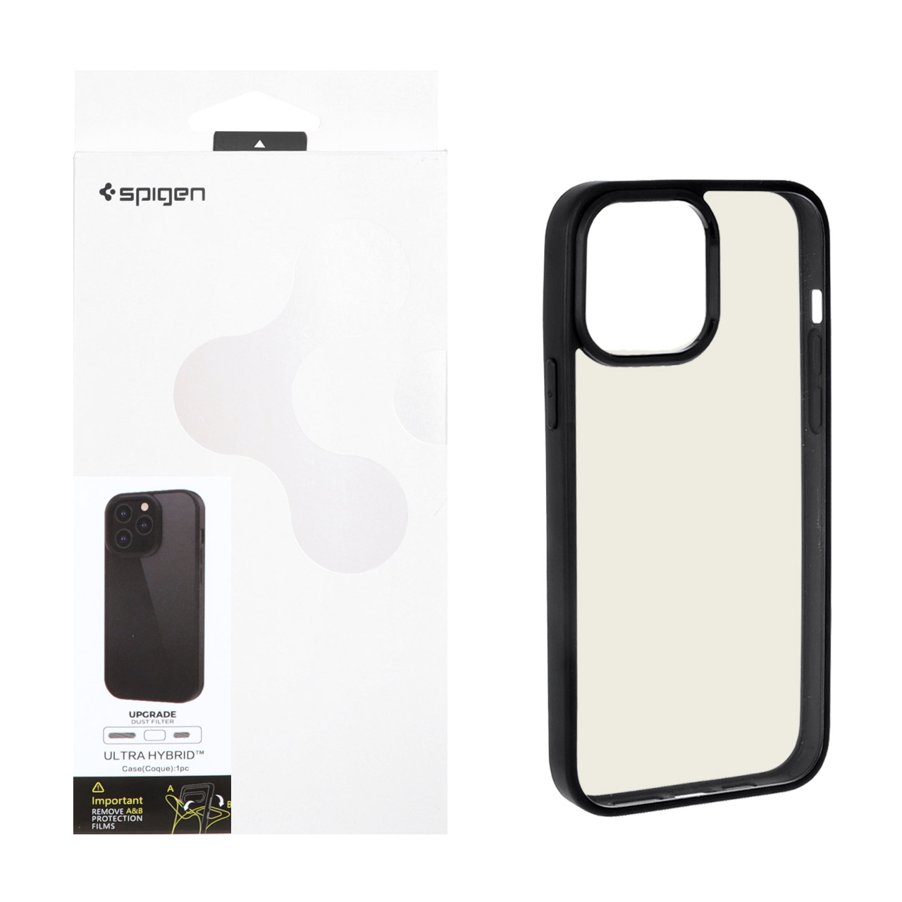 قاب اورجینال Spigen مدل Ultra Hybrid با توری اسپیکر فلزی مناسب برای آیفون ۱۶ پرو مکس مشکی