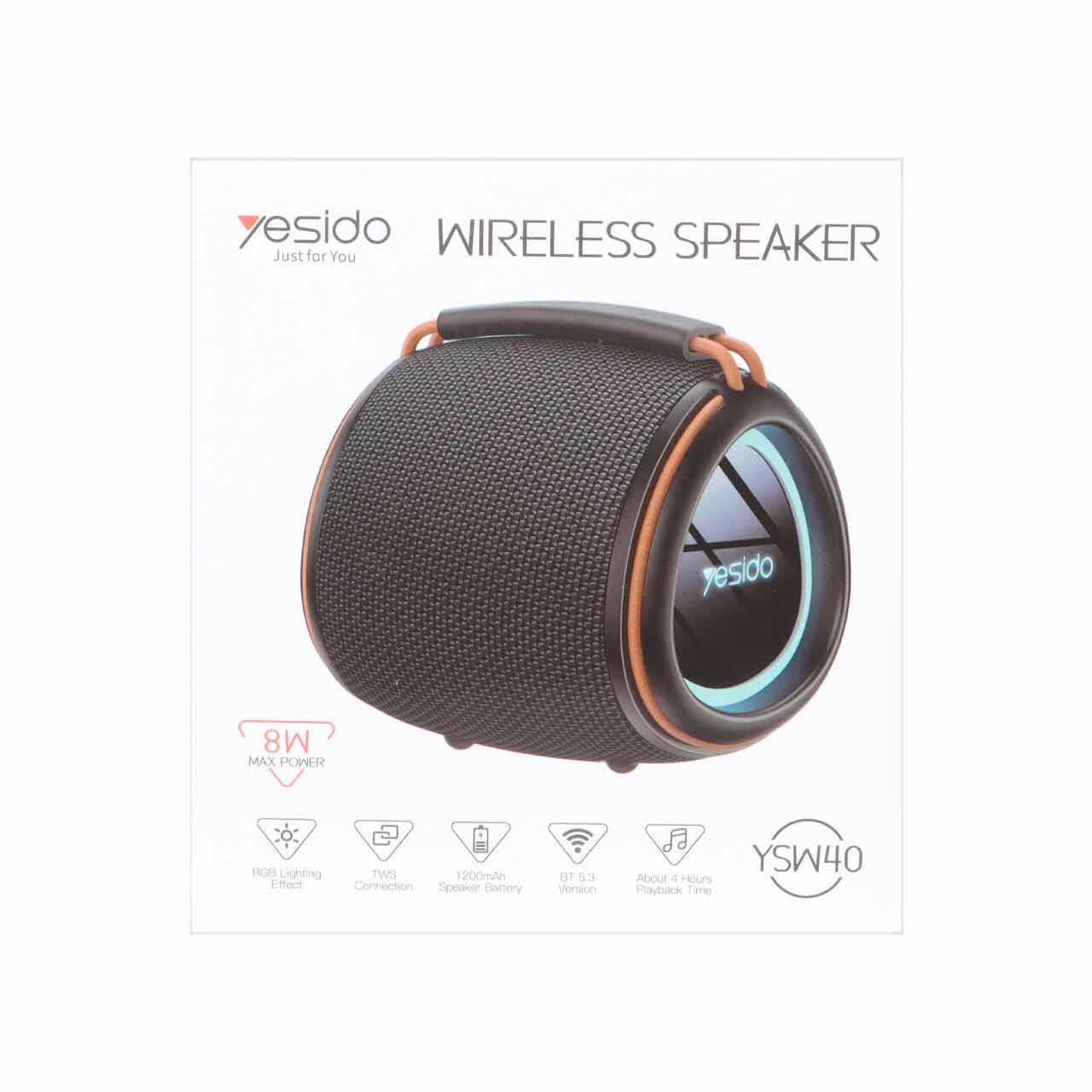 اسپیکر بلوتوثی 8 وات Yesido مدل YSW40 مشکی
