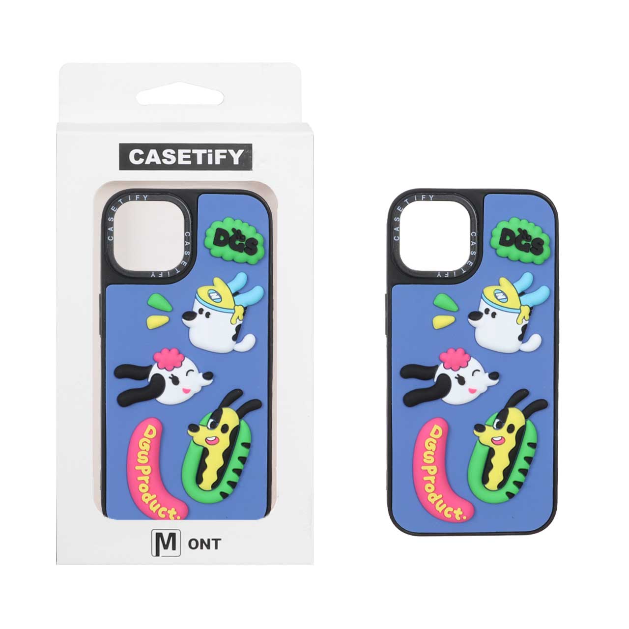 قاب طرح برجسته سگ‌های کارتونی فانتزی Casetify مناسب برای آیفون 15، آیفون 14 و آیفون 13