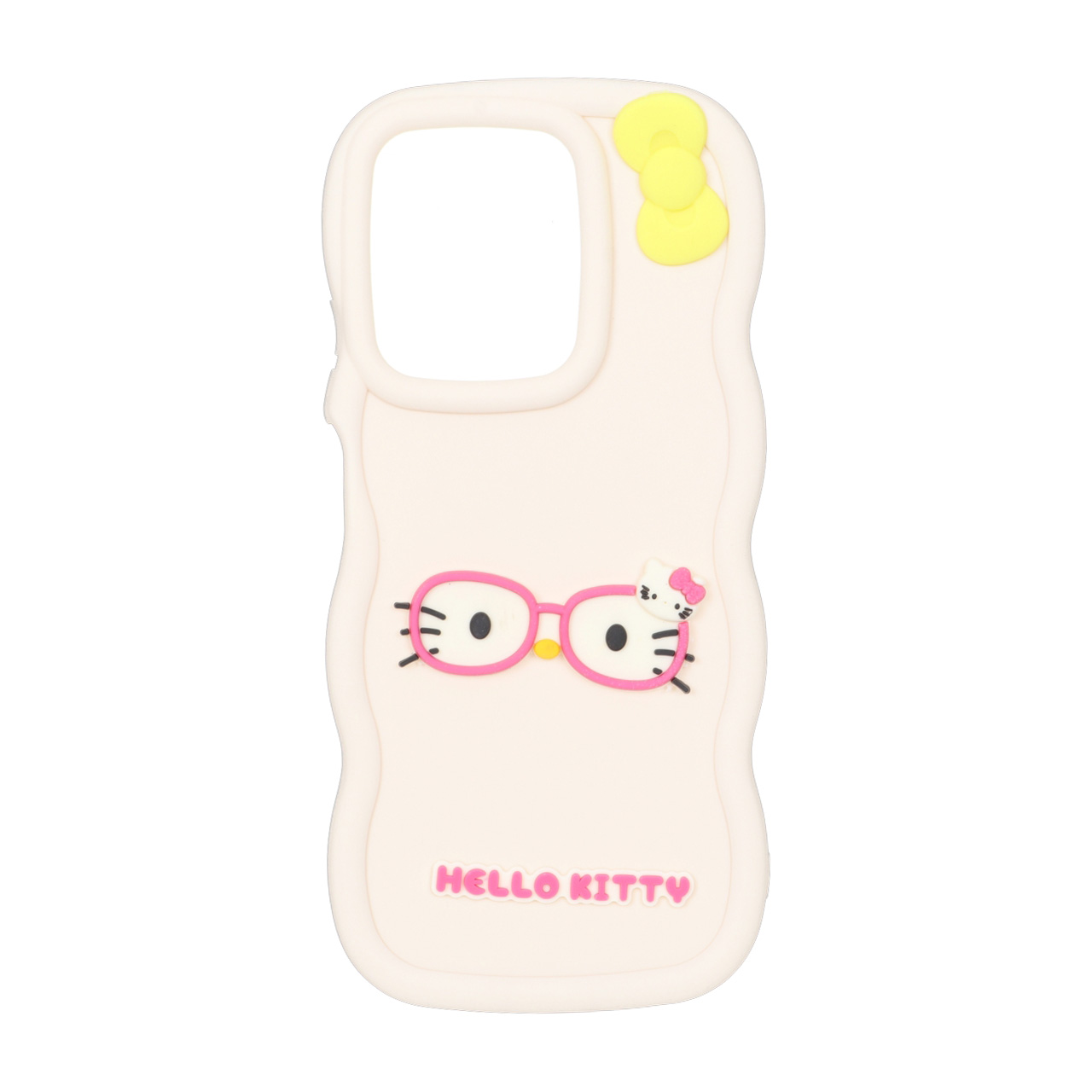 قاب سیلیکونی طرح Hello Kitty عینکی با لبه کنگره‌ای مناسب برای شیائومی ردمی ۱۵ سی و پوکو سی ۸۵