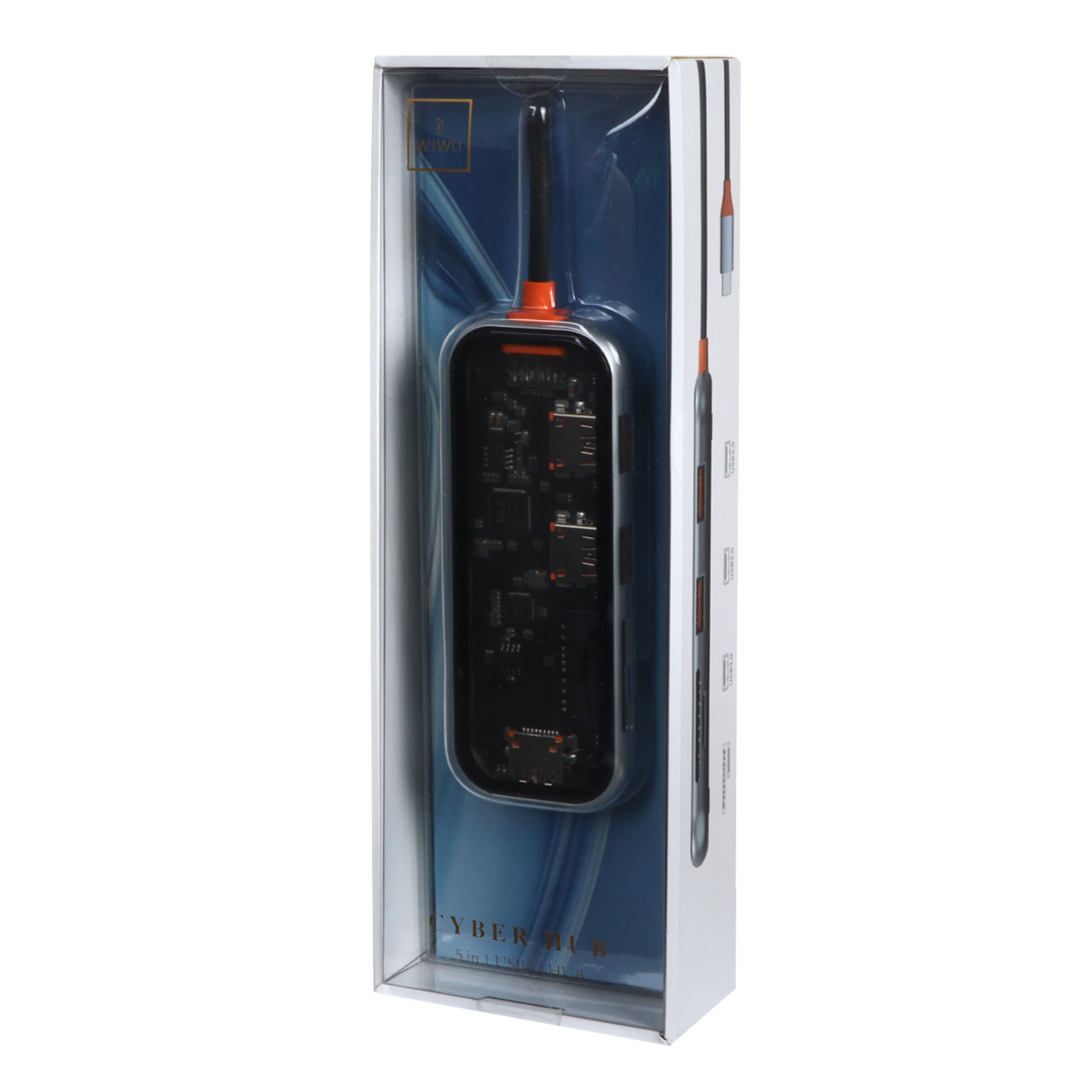 هاب 5 پورت Wiwu Type-C مدل CB005 خاکستری