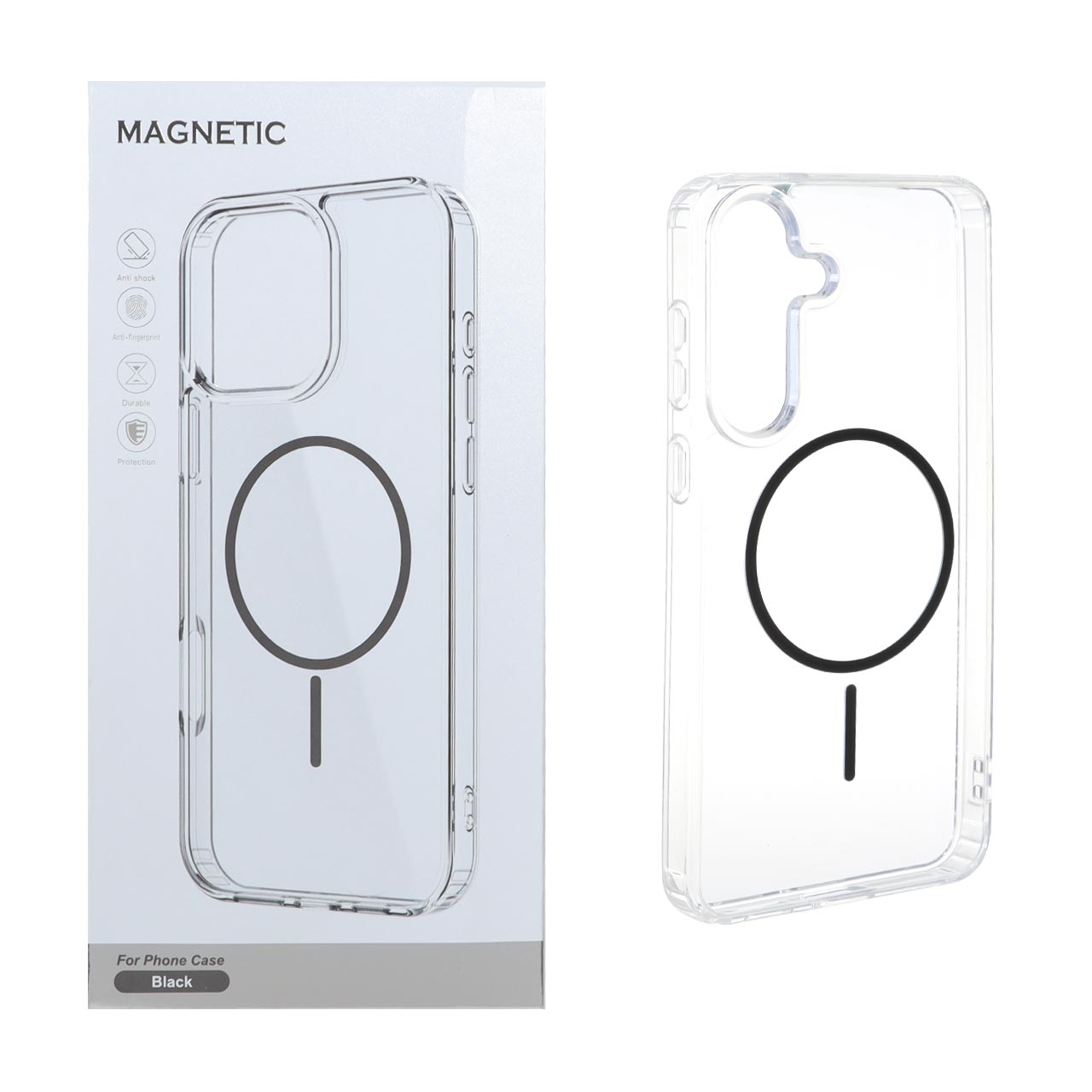 قاب مگ سیف شفاف Magnetic با دور ژله ای مناسب برای سامسونگ گلکسی S25 FE