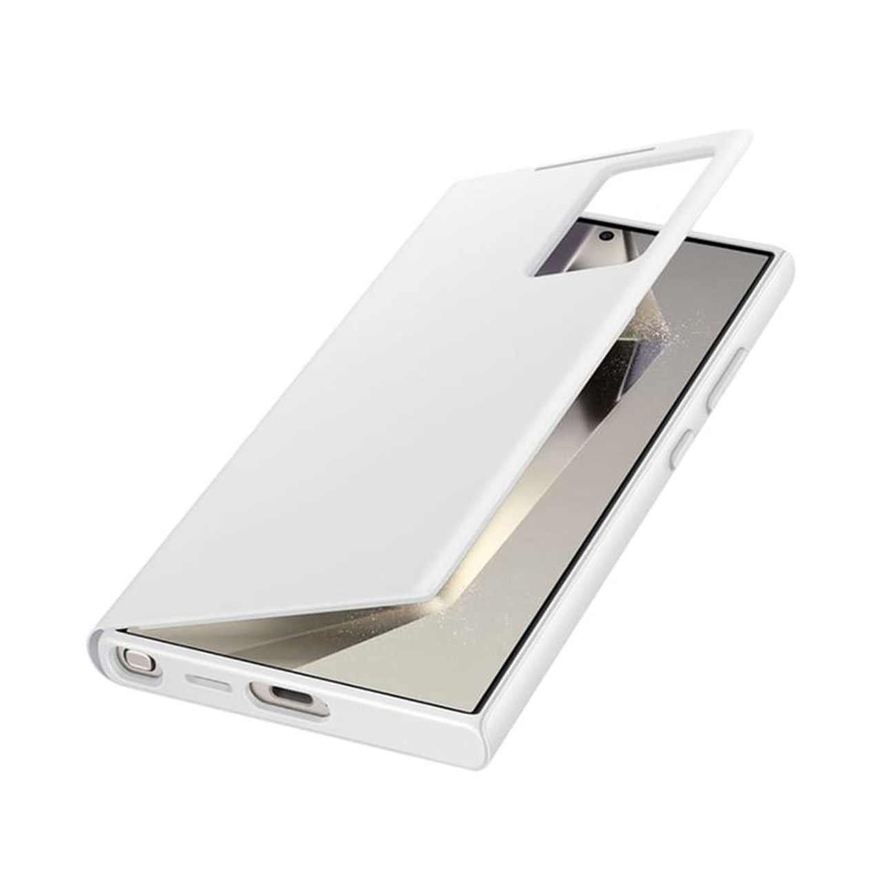 کیف هوشمند اورجینال سامسونگ Smart View Wallet Case مناسب برای گلکسی S24 اولترا - سفید