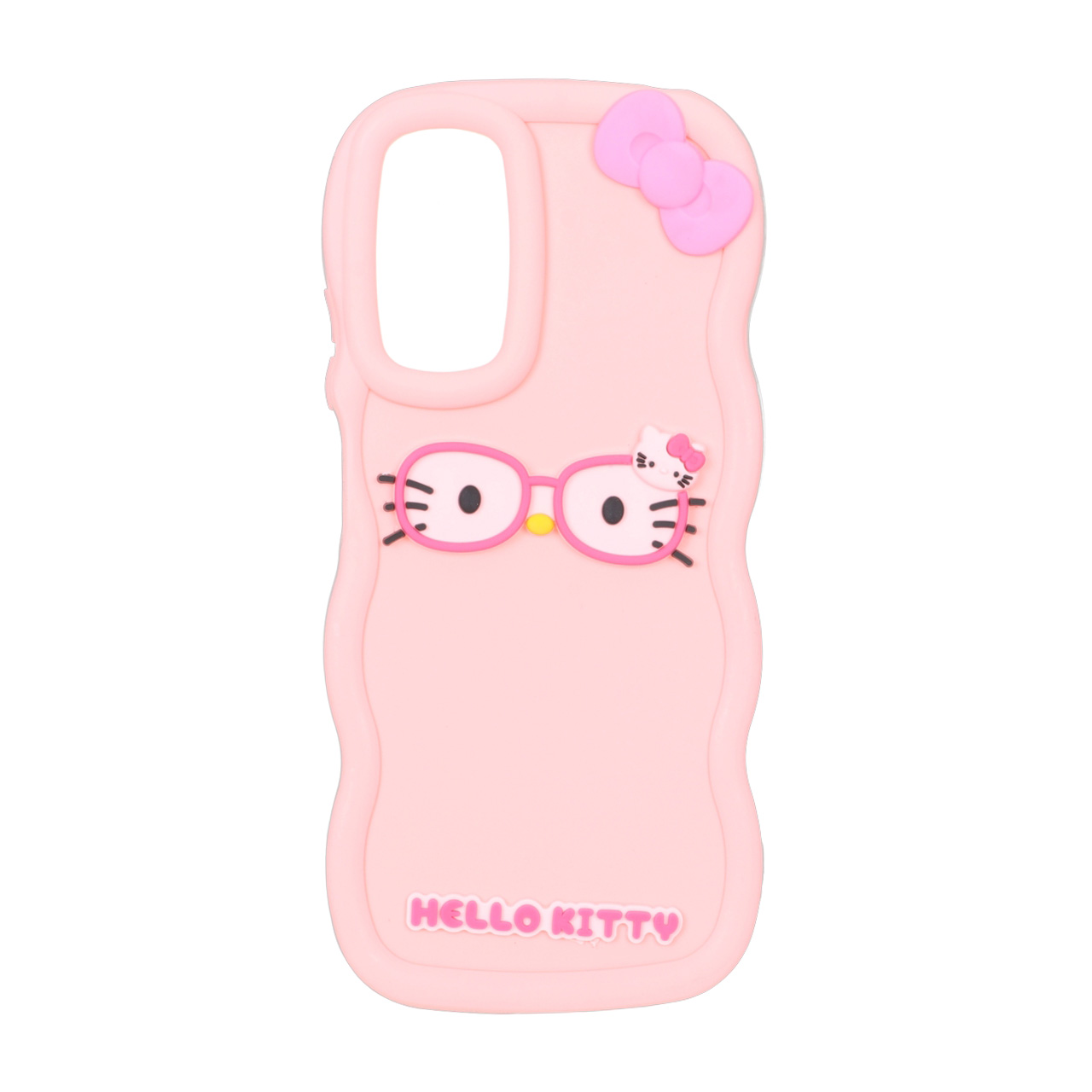 قاب طرح Hello Kitty عینکی سیلیکونی کنگره‌ای مناسب برای شیائومی ردمی نوت ۱۲ اس / شیائومی ردمی نوت ۱۱ ۴ جی / ردمی نوت ۱۱ اس