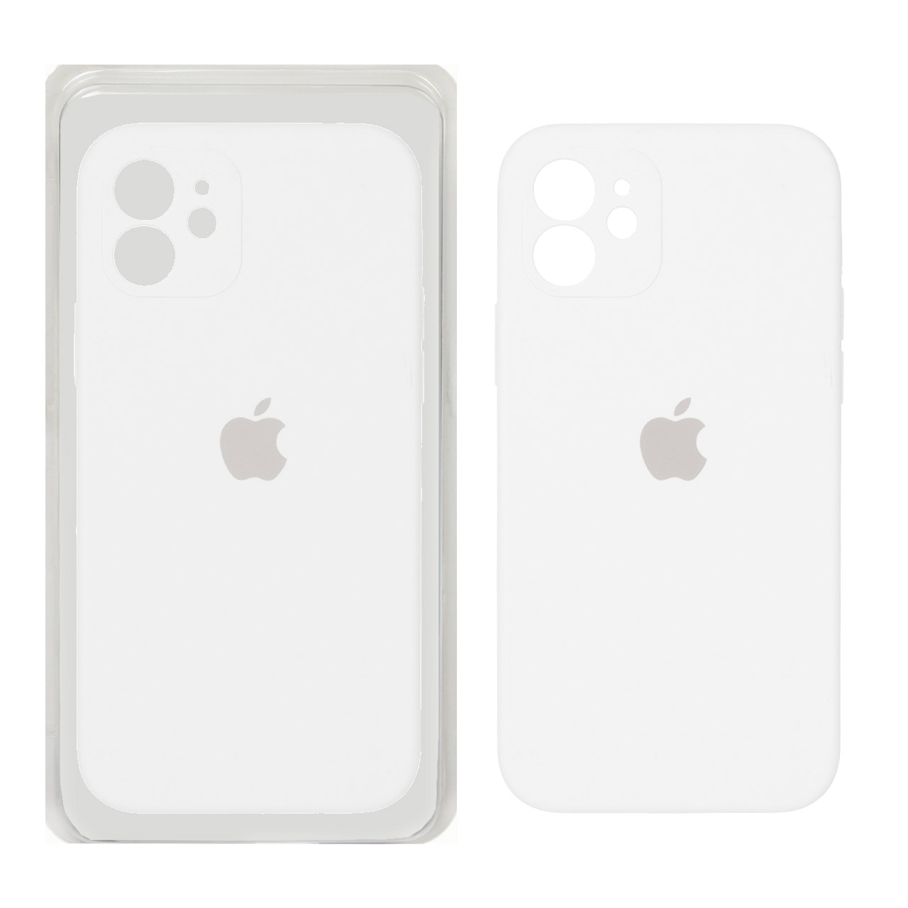 قاب سیلیکونی پاک کنی اورجینال ++A مدل Apple iPhone 12 - سفید (پک دار)