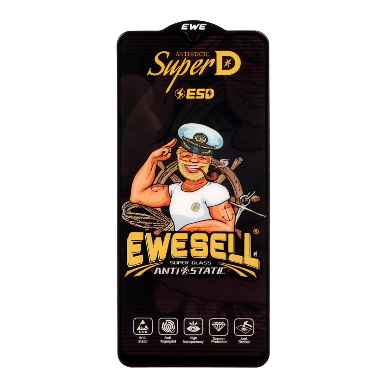 محافظ صفحه نمایش شیشه ای Full Cover Super D Esd Ewesell مدل Xiaomi Redmi A3 / A3x / Redmi 10C / Redmi 12C / Redmi 11A / Redmi 10 Power / Poco C40 / Poco C55 / C61 (بدون پک)
