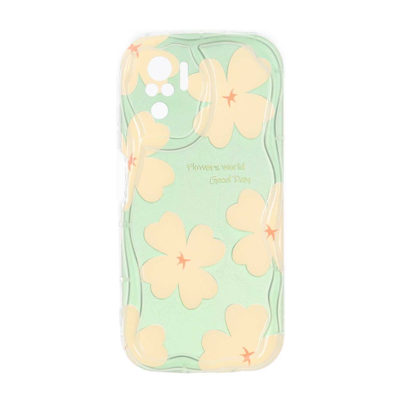 قاب کنگره ای ژله ای طرح گلدار Flowers World مناسب برای شیائومی Redmi Note 10 4G و Redmi Note 10S و Poco M5S