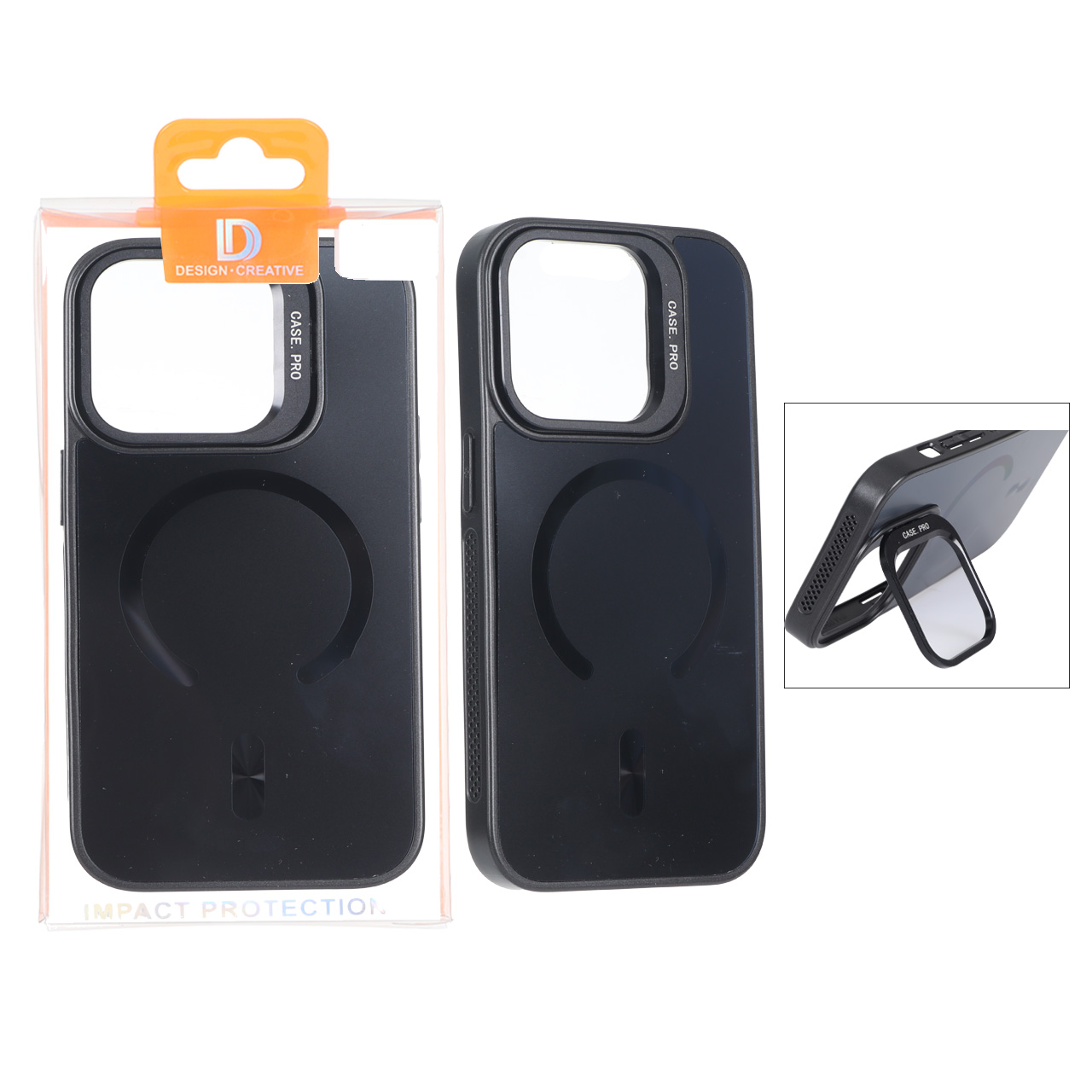 قاب اورجینال PVD Case Pro استندشو MagSafe مدل Apple iPhone 14 Pro - مشکی (پک دار)