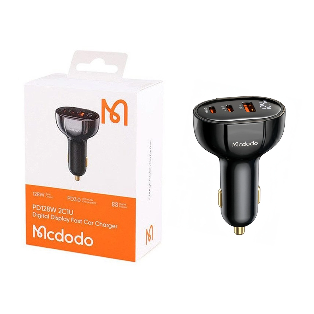 شارژر فندکی فست شارژ سه پورت Mcdodo مدل CC-445 128W مشکی