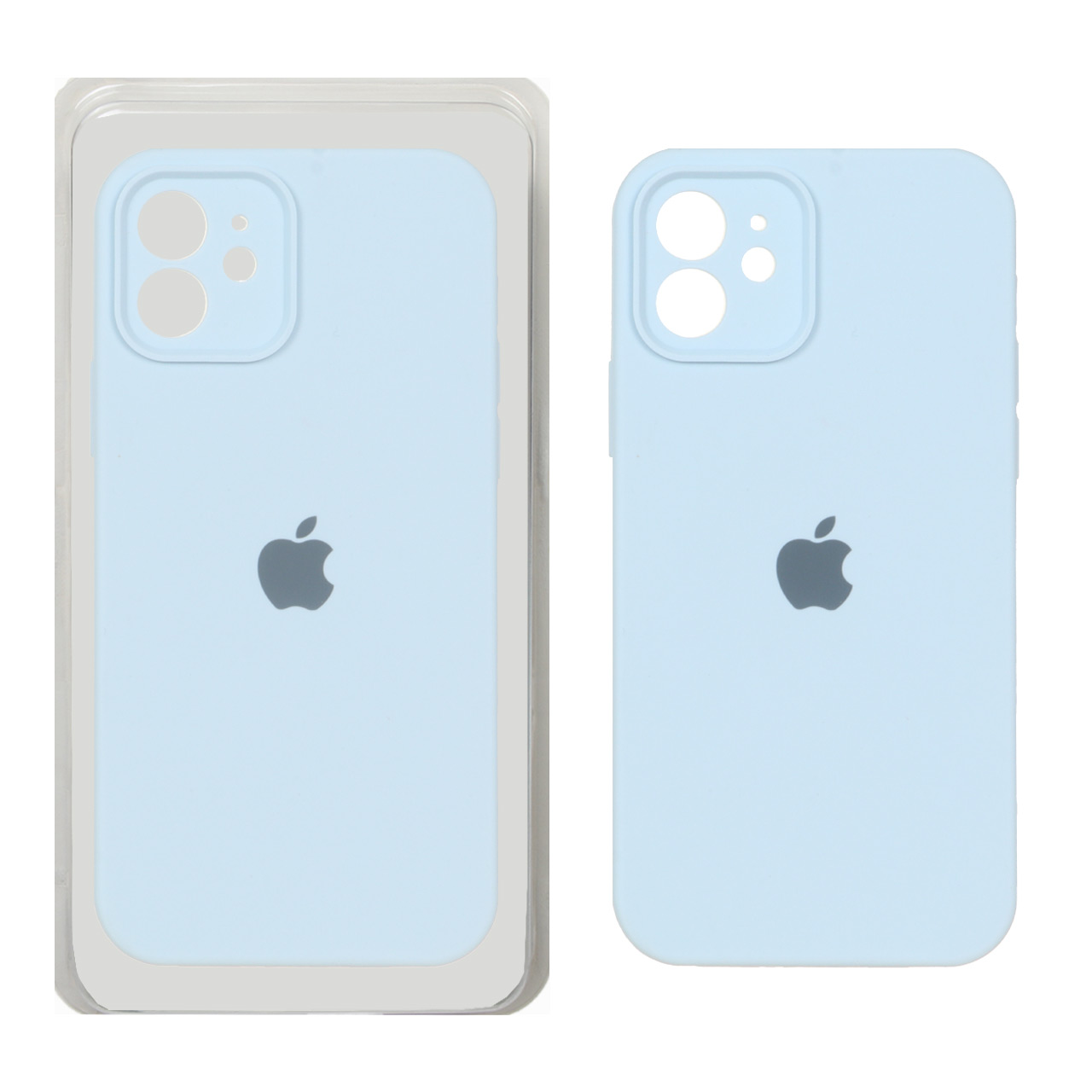 قاب سیلیکونی پاک کنی اورجینال ++A مدل Apple iPhone 12 - آبی آسمانی (پک دار)