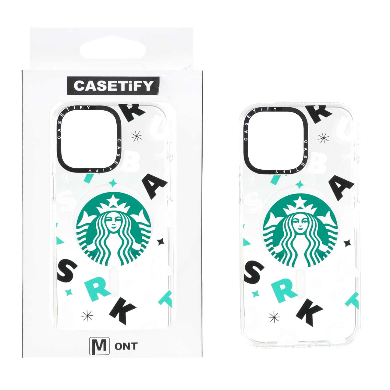 قاب طرح استارباکس مگ‌سیف شفاف Casetify مناسب برای آیفون 14 پرو مکس