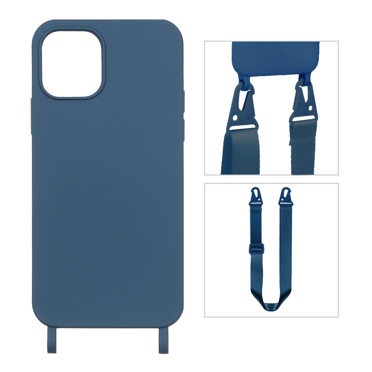 قاب CrossBody با بند لندیار Apple iPhone 11 Pro - آبی تیره